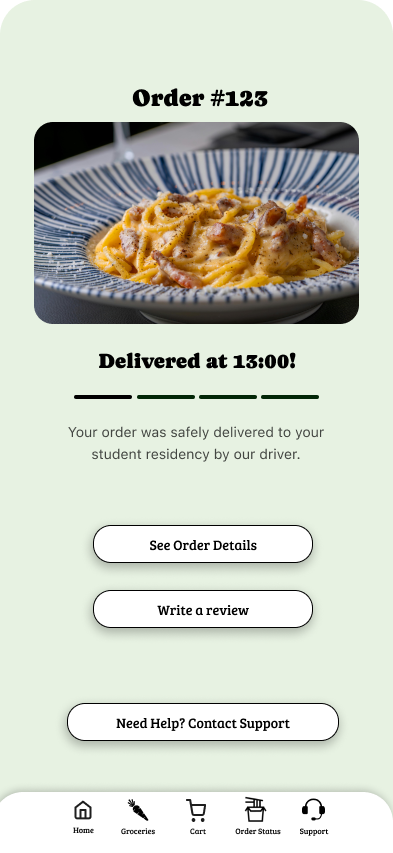 Crafted Delivered Screen