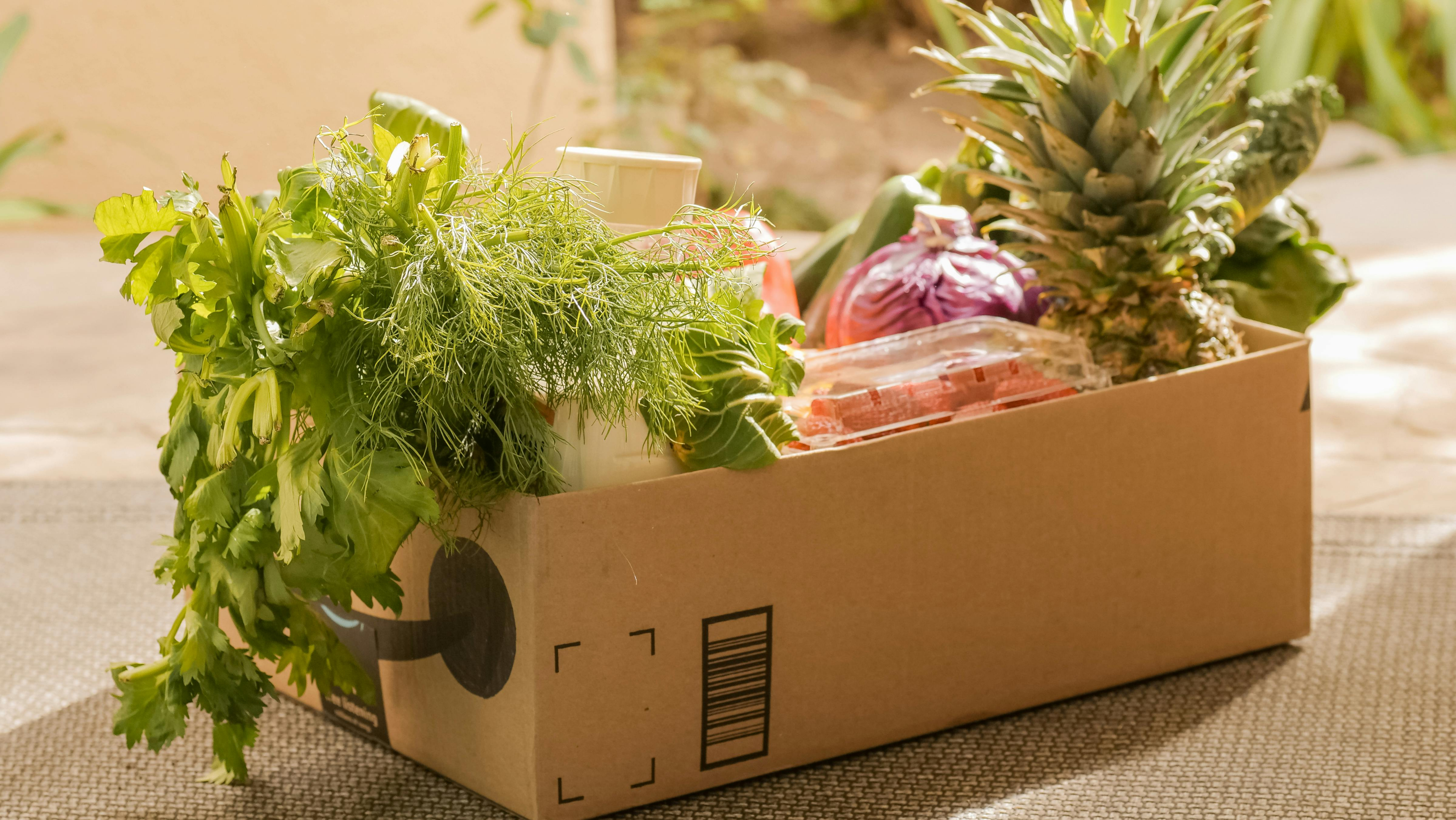 Food Images, Groceries, and a delivery driver